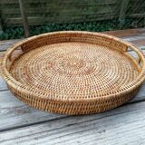 Rattan round tray