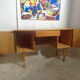 Bureau vintage des années 60 en bois clair