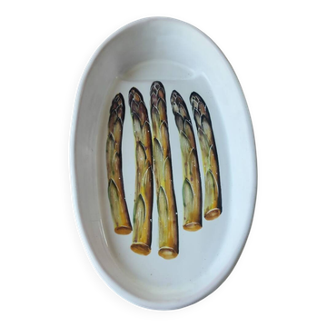 Vallauris ceramic asparagus dish