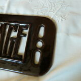 pediment enamelled plate CLEANING brown cast iron