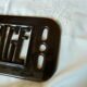 pediment enamelled plate CLEANING brown cast iron