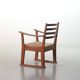 Rare fauteuil brutaliste en chêne Bas van Pelt avec assise en jonc tressé pour ma maison