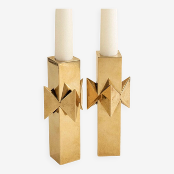 Rosett candle holders by designer Pierre Forsell for Skultuna.