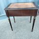 Pair of bedside tables side tables old leather top style louis xvi