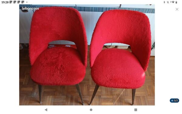 paire de chaises tonneau attribué a pierre Gariche