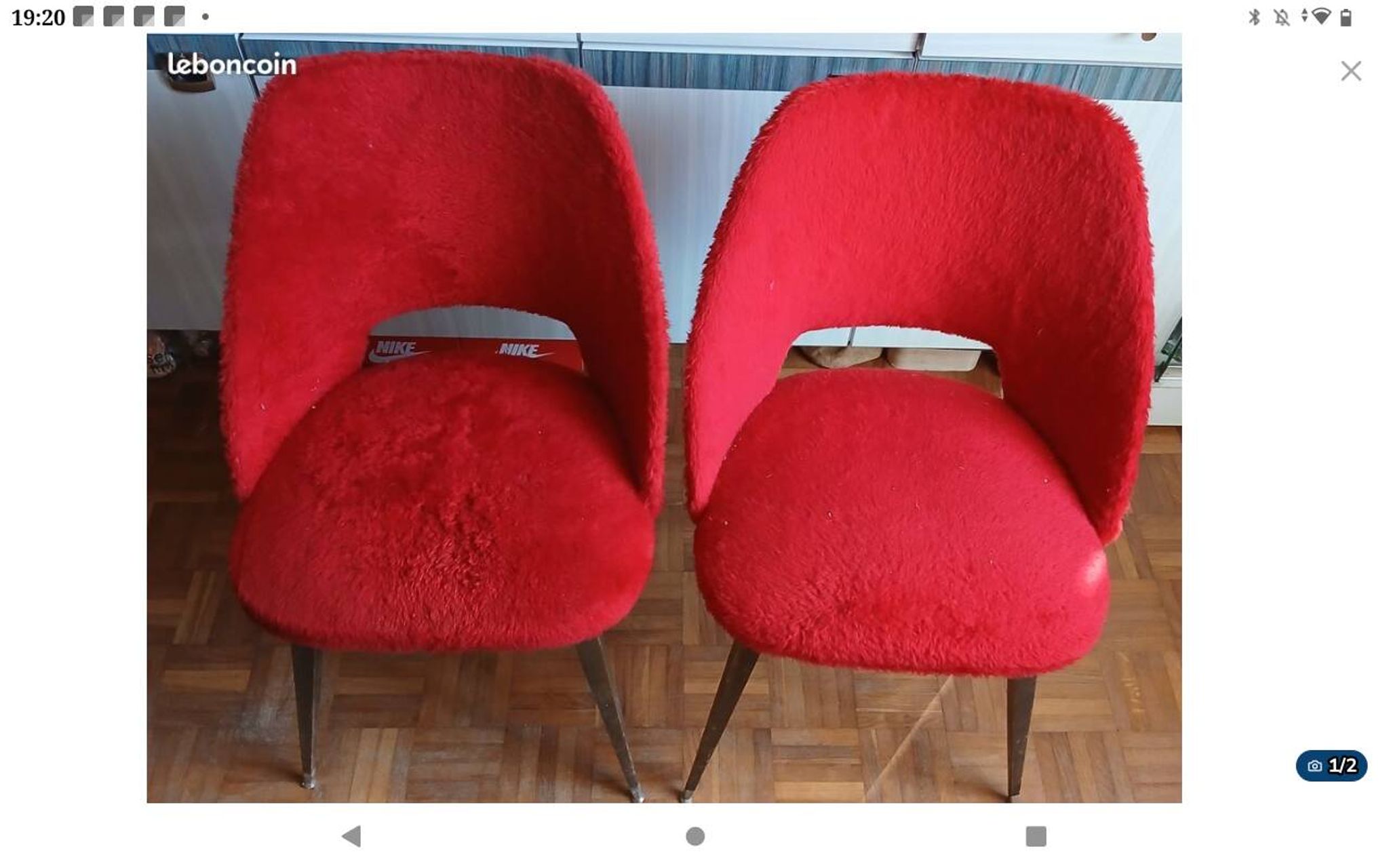 paire de chaises tonneau attribué a pierre Gariche