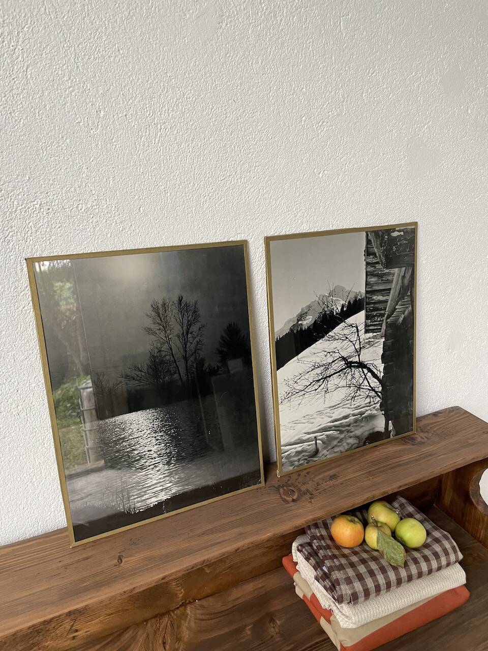 Old photographs lake and mountain