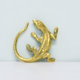 Vintage gold bronze salamander
