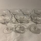 Lot de 7 coupes à champagne en cristal