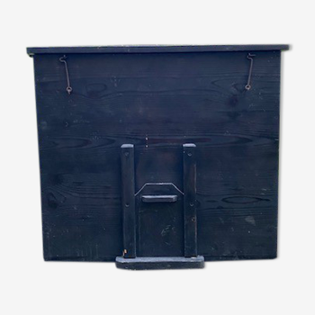Black rustic wooden chest