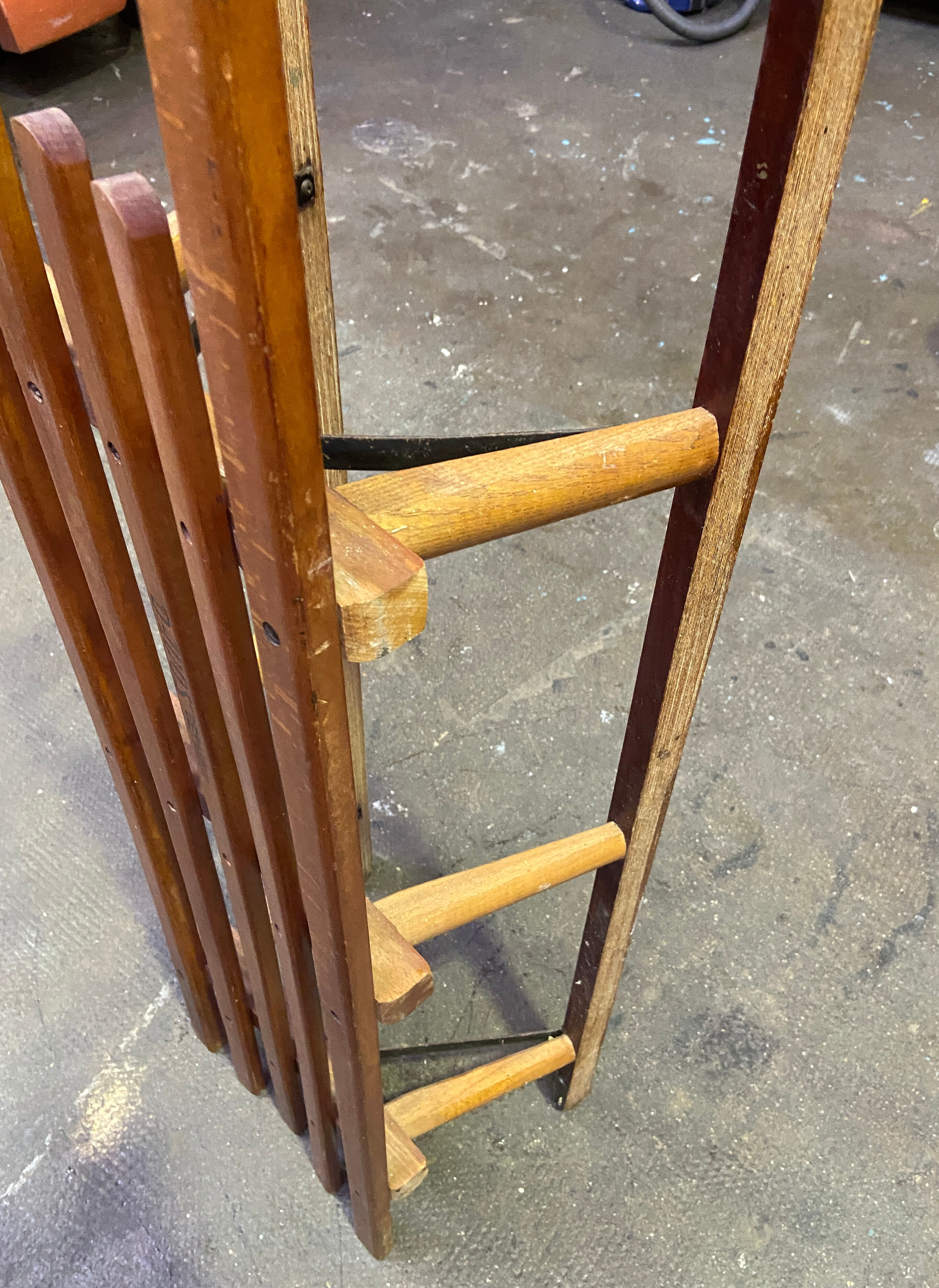 Large old sleigh sledge alsace decoration noel davos 1950