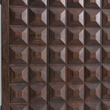 Brutalist Spanish carved sideboard credenza