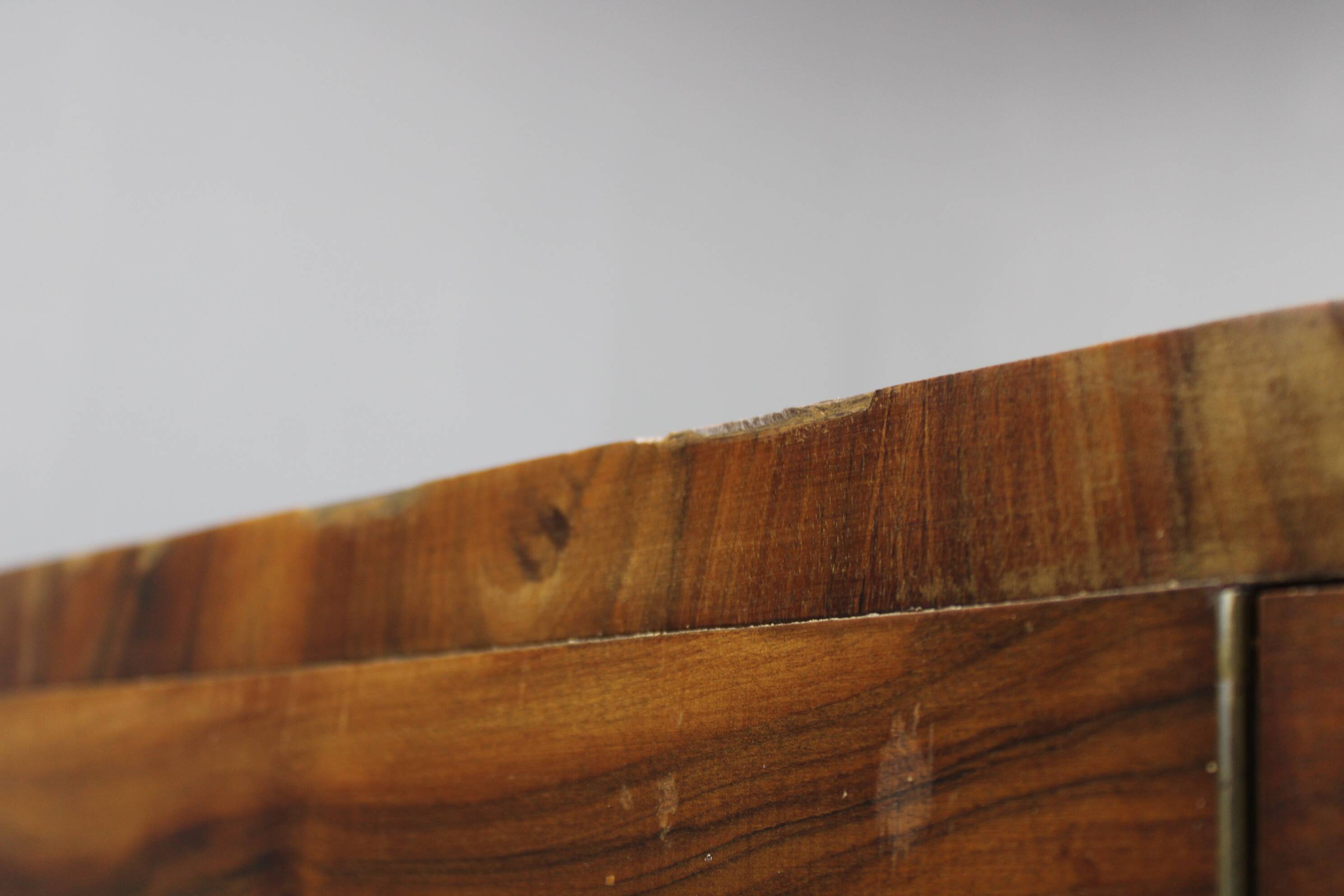 1940s Bauhaus Wardrobe by Hynek Gottwald , Walnut & Beech Veneer, Chrome De