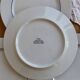 4 vintage dessert plates white porcelain with blue trim