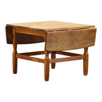 1960s mid-century brutalist Danish coffee table in oak attributed to Kjærnulf