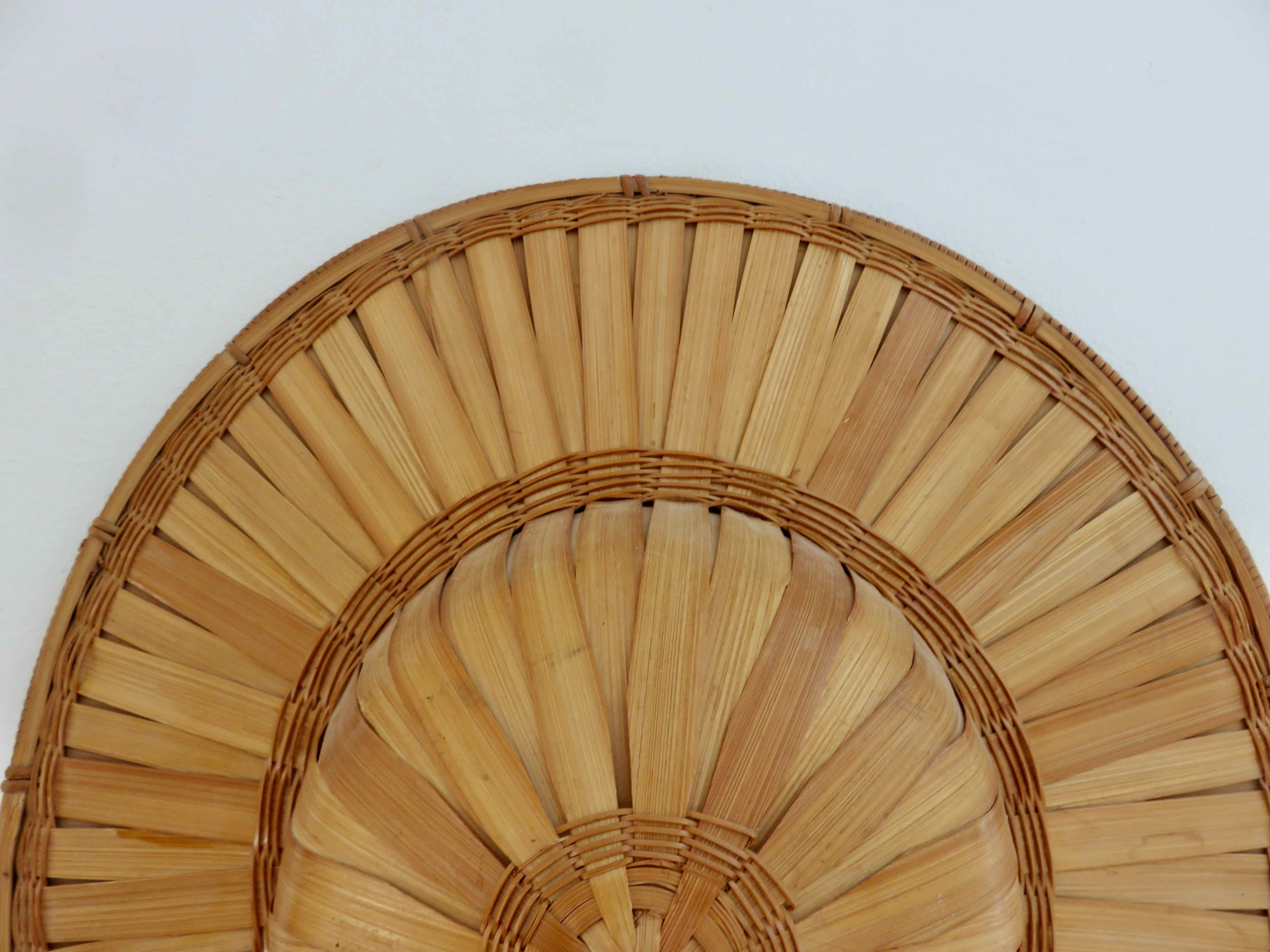 Hat, colonial helmet in bamboo 70s