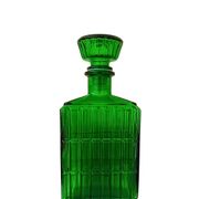 Midcentury Italian Green Glass Caraf/Bottle with Stopper, 1960s.