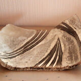 Raku assiette monochrome