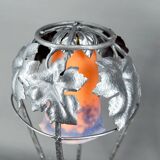 Pair of Wrought Iron Lamps, Vine Theme, Müller Frères, Art Deco, 1925