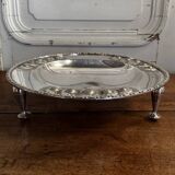 Art Deco silver plated footed bowl by Romepla 1930 floral decoration
