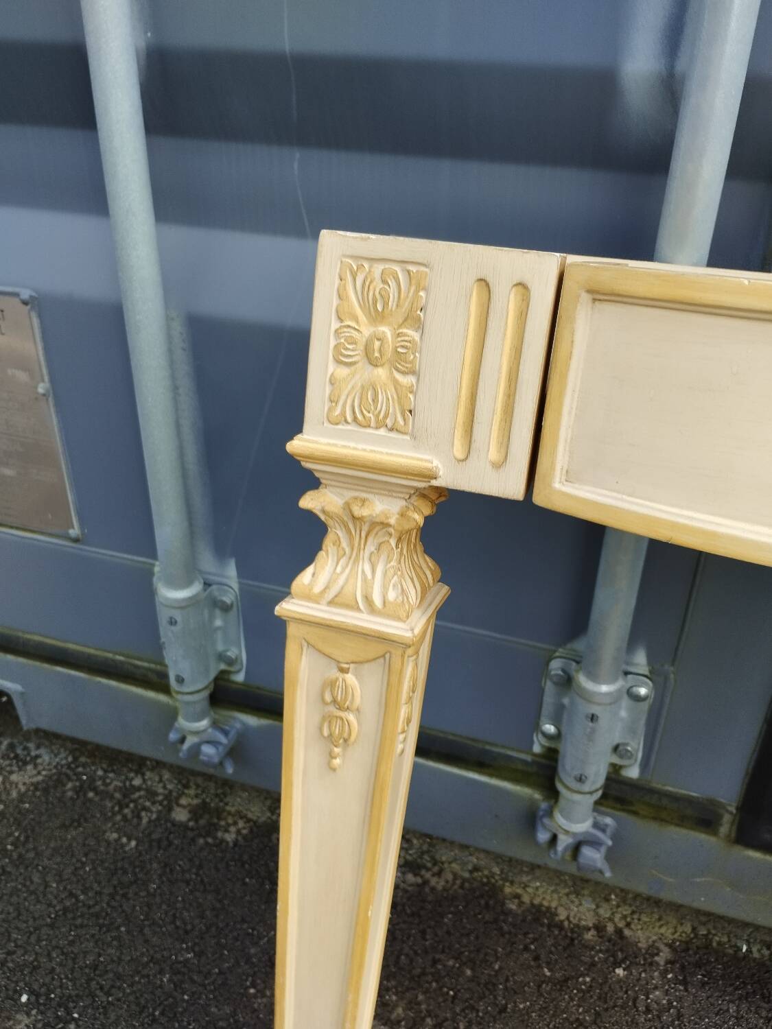 Antique Louis XVI style console with marble top