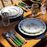 Hand painted ceramic dessert plate