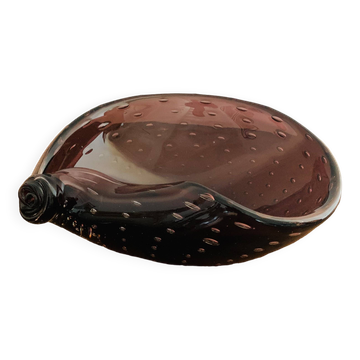 Empty shell pocket in Murano glass, Italy 1960