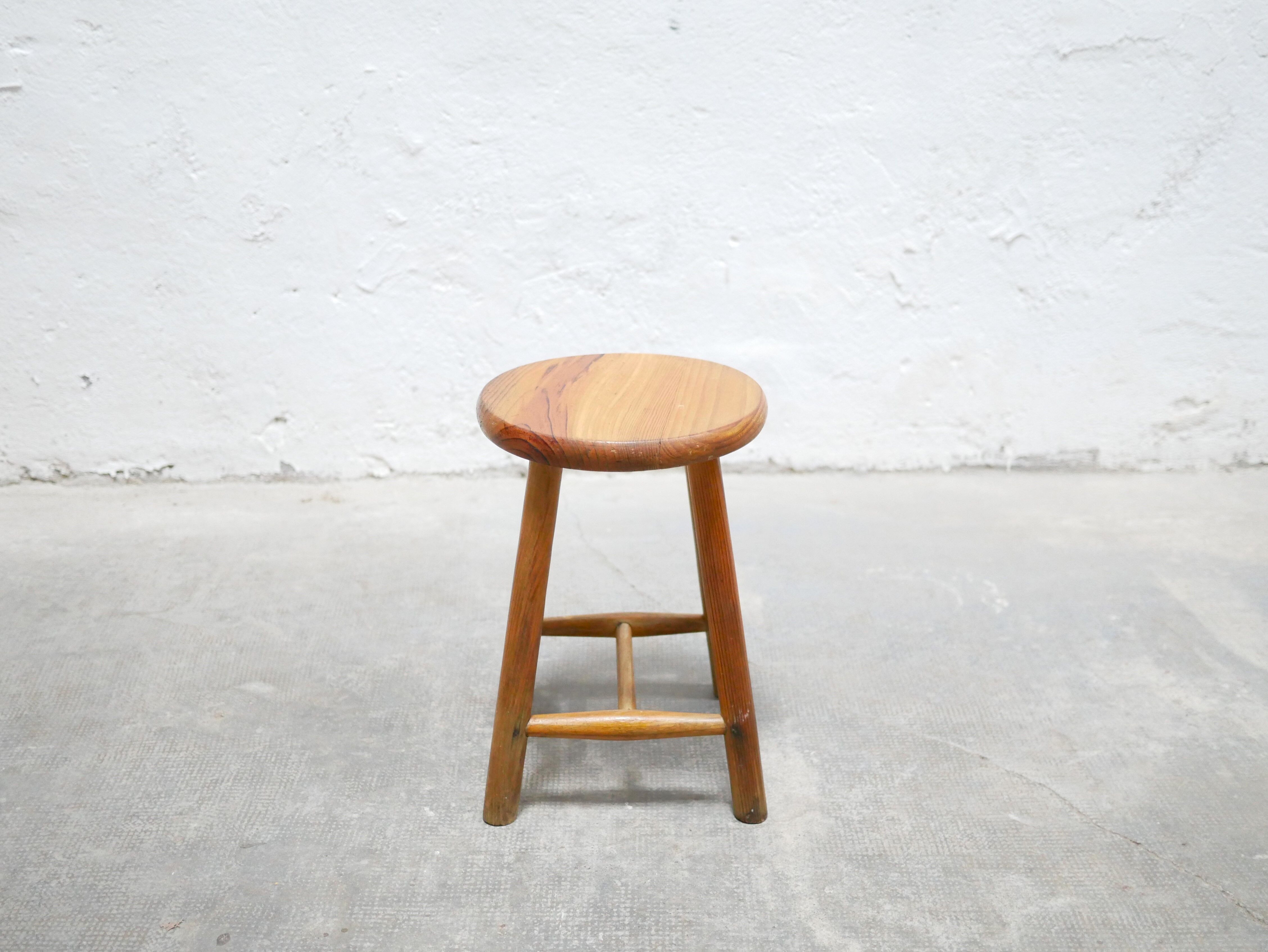 Vintage pine stool