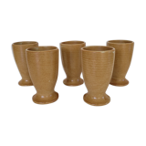 Set of 5 sandstone mazagrans