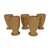 Set of 5 sandstone mazagrans