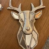 Deer mosaic mirror