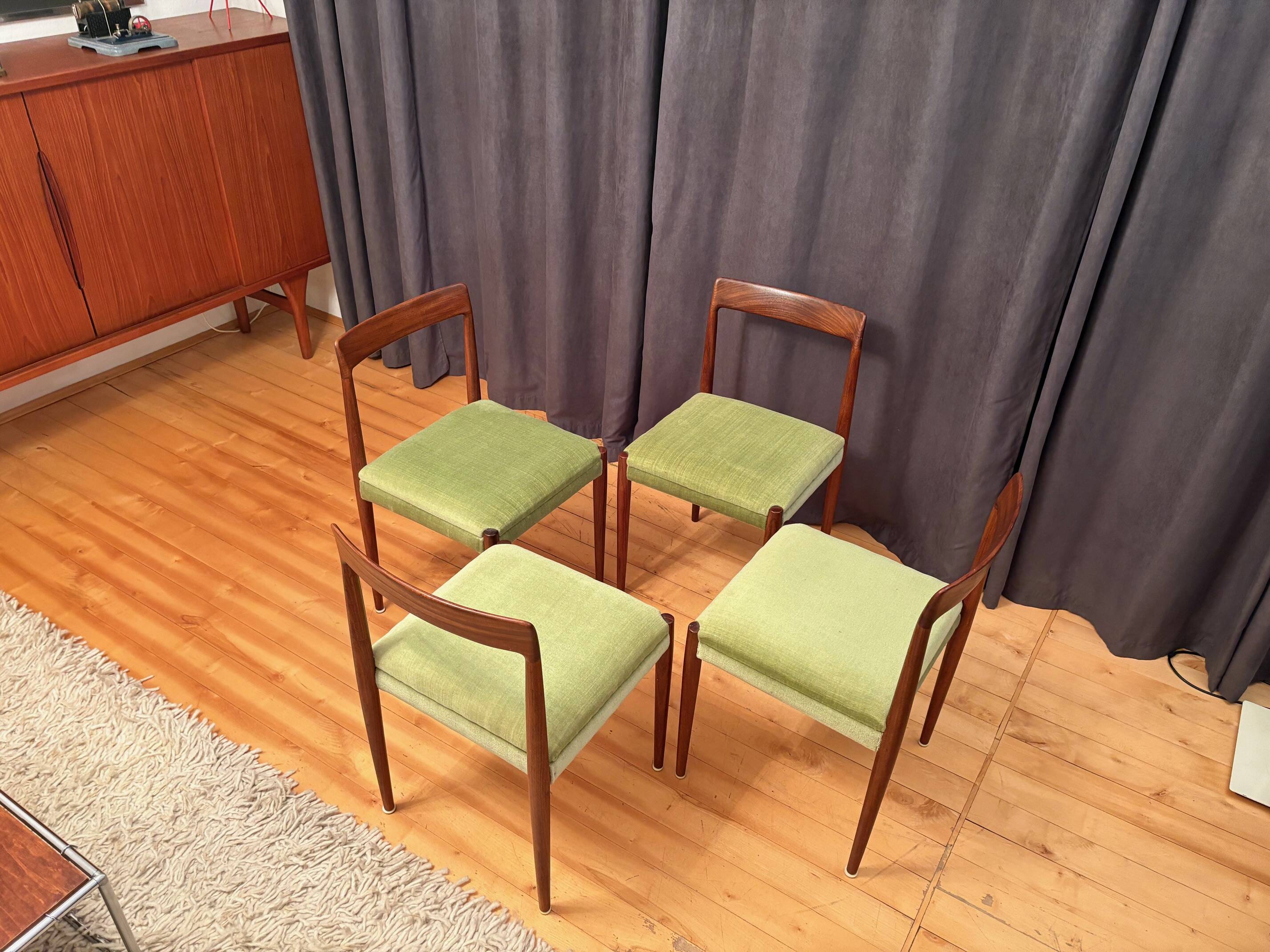 Set of four Lübke chairs, Germany, 1960s