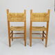 Chaises paillées rustiques années 70