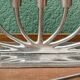 Candle holder with 9 branches in silver metal and speckled