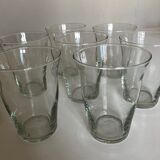 Set of 8 glasses cups corrugations 1960 mid century modern