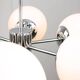 Space Age Italian Sputnik Chrome and Opaline Chandelier, 1970s
