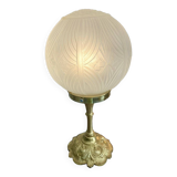 Art deco lamp with bronze base