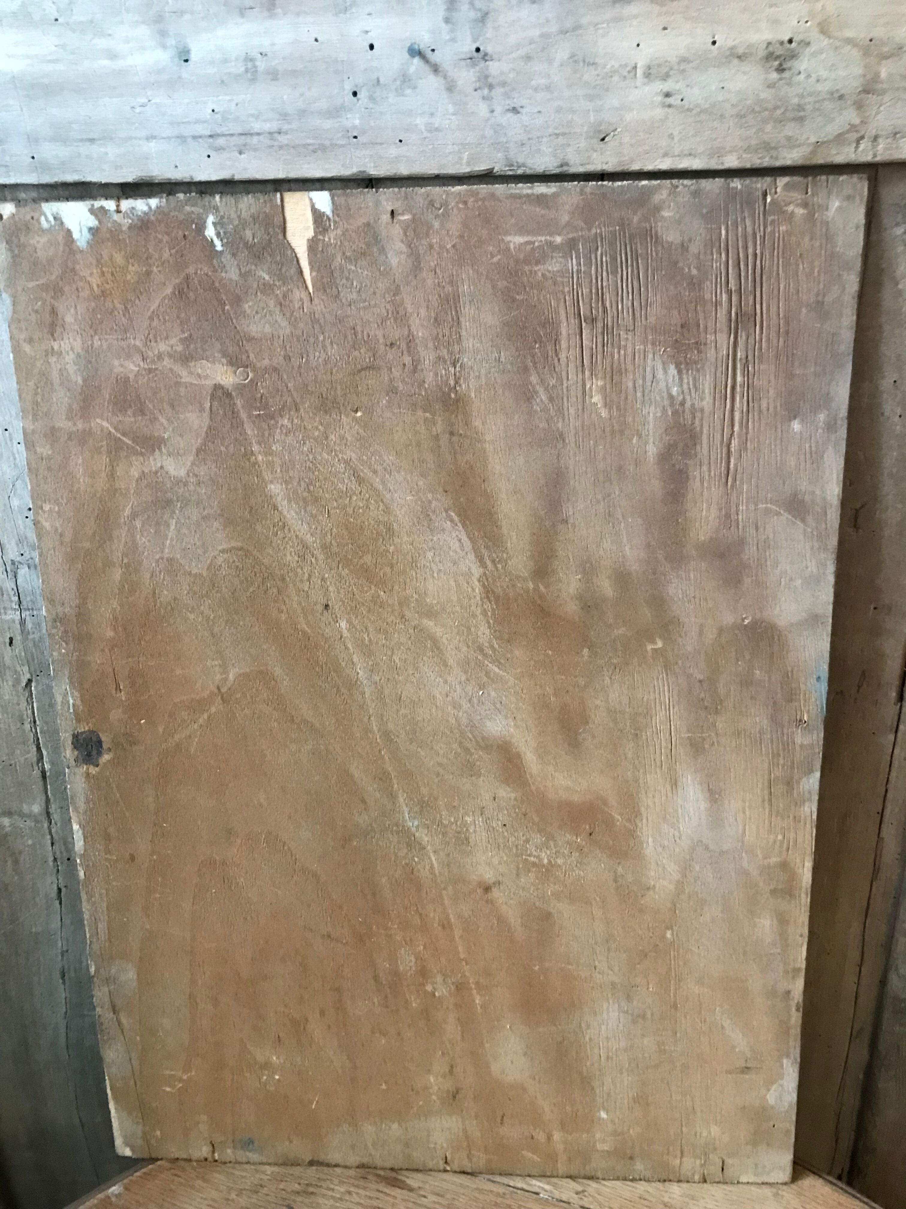 Marine on wood panel