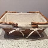 Dressed wicker baskets with two handles