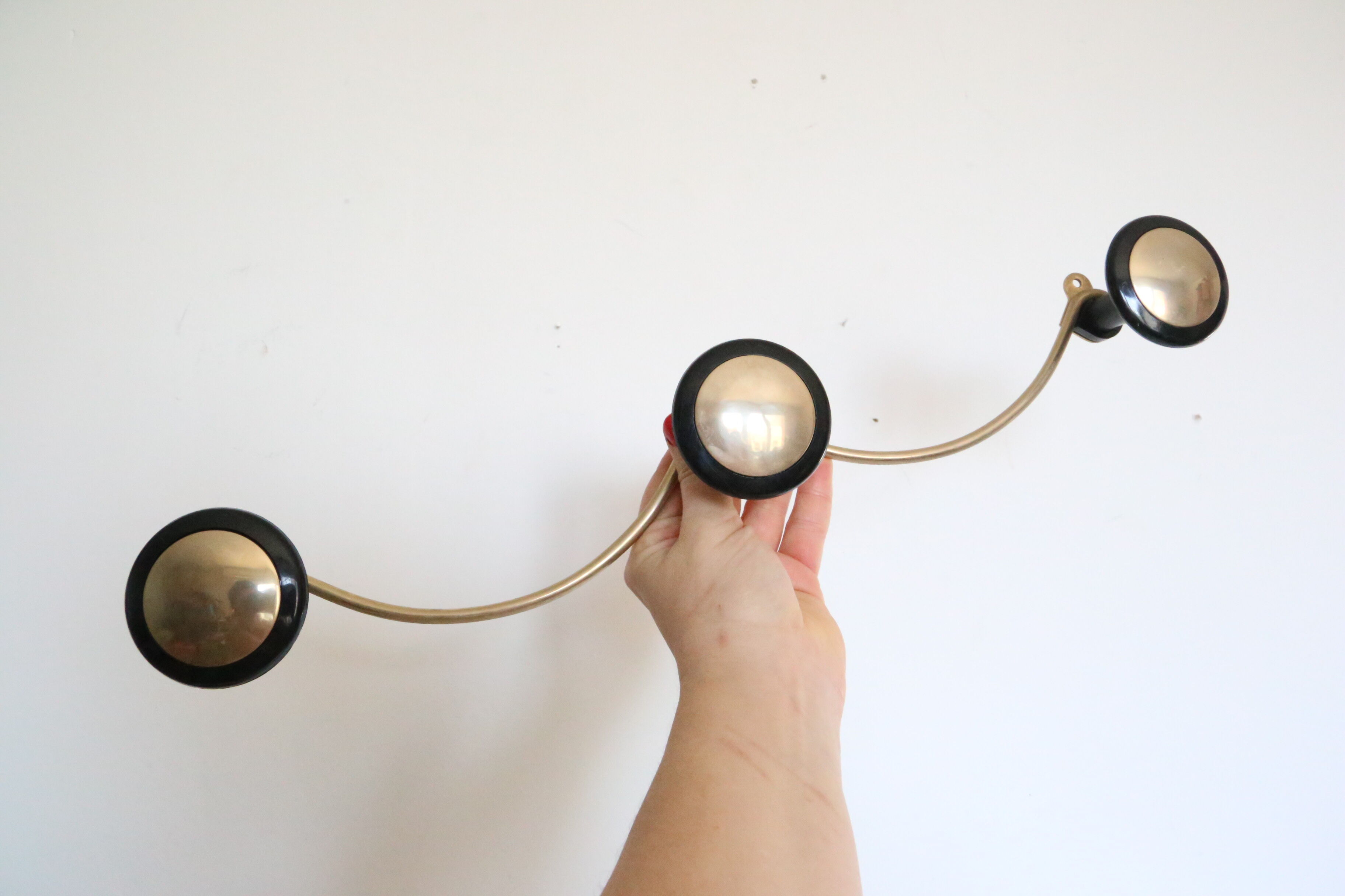 Stunning vintage gold metal coat holder, vintage