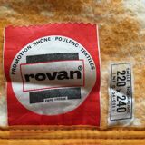 Couverture 220 X 240 motifs écossais et fleurs 70's