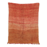 Tapis marocain berbère vintage en laine orange fait main