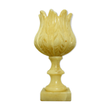 "Tulip" lamp in travertine/cut stone