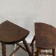 Pair of tripod stools turned wood