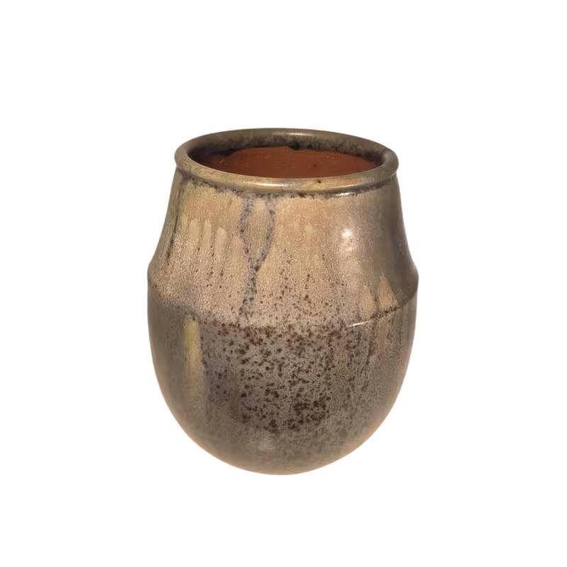 Cris agterberg & roger guerin in bouffioulx, art deco vase in green/blue stoneware