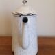 Enamelled tin teapot
