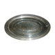 Silver metal oval top