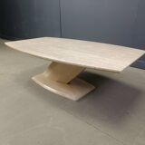 Post-modern coffee table in travertine, 1980s
