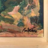 Acrylic painting by odile trpont, also known as baltran (1942). les sables d'olonne.