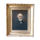 Painting Portrait of an ancient man 19th with gilded wooden frame